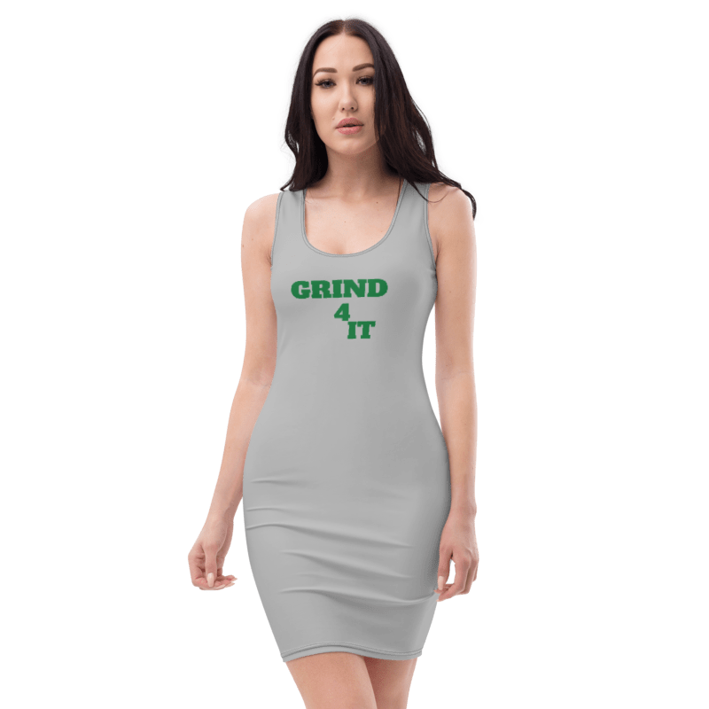 Multi color Grind 4 It S Dress ( Green Letters)